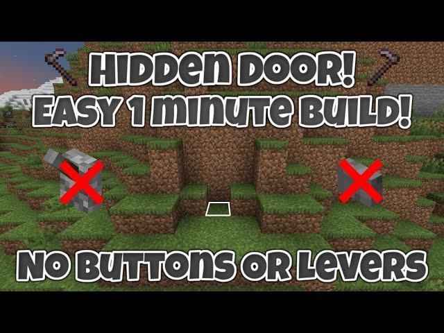 How To Make A SUPER EASY Secret Hidden UNDERGROUND Base door in 1 minute in Minecraft Java Tutorial