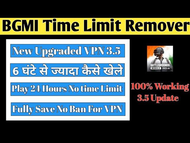 How to Fix 6 Hours Limit BGMI 2024 | Bgmi 6 Hours  Limit Solution 3.5 Update | Bgmi Time Limit Trick