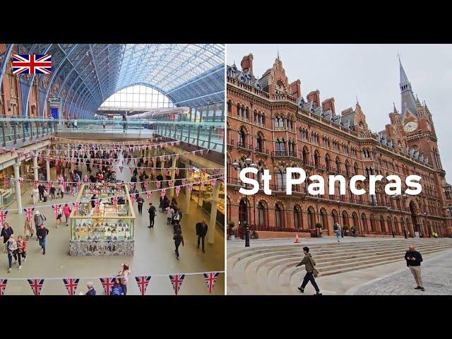 LONDON St PANCRAS Train Station 4K International Train Station Walking Tour