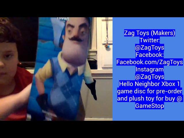 Hello Neighbor Game Stop Plush Unbooxing And Reviewing!!!