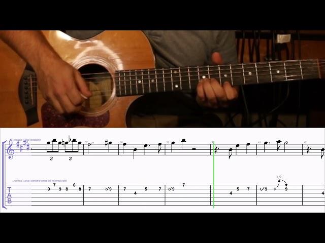 How to Play the Melody to Blue Eyes Crying in the Rain by Willie Nelson on Guitar with TAB