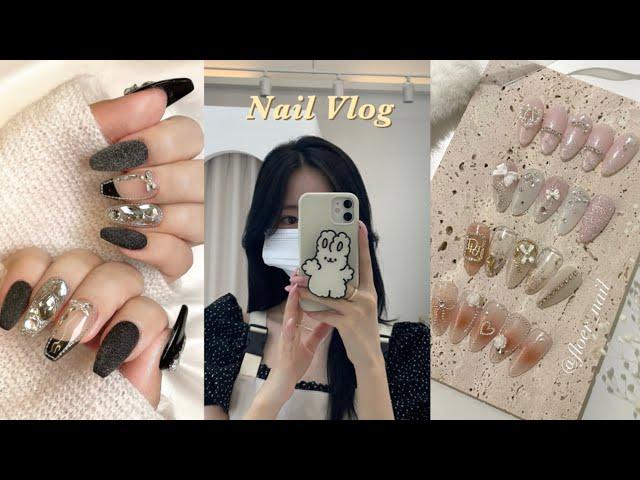 Nail Vlog. 샵에서 쓰는 기초젤,시술영상,이벤트 준비!!, 가을 신상젤