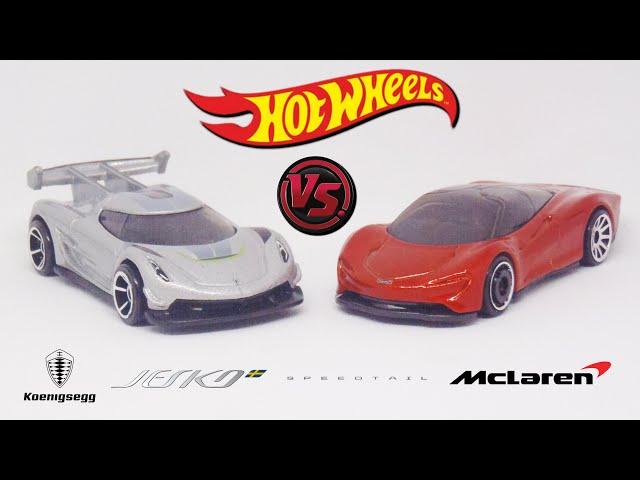 Hot Wheels Drag Race | Koenigsegg Jesko VS McLaren Speedtail