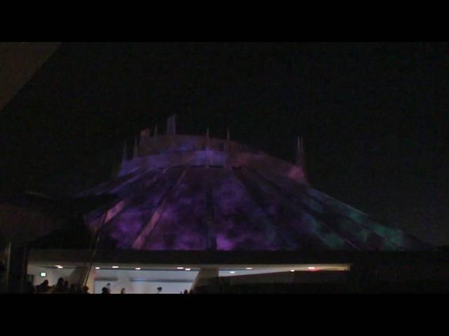 2009 Disneyland Space Mountain Ghost Galaxy Roof Show  (In 1080p HD) September 25th 2009 opening day