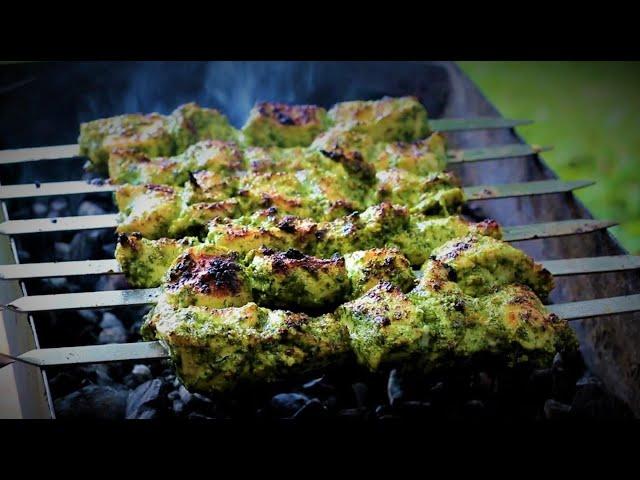 Hariyali Chicken Tikka Recipe - North Indian grilled chicken -International Cuisines