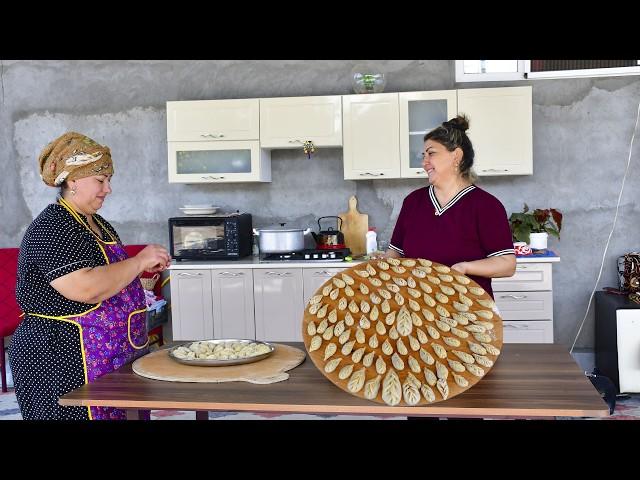 Azerbai̇jan Tradi̇tional Dumpling Gurze Recipe | Village Life