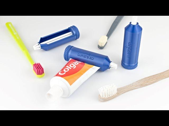 3D printed Ratchet toothpaste tube squeezer - assembly and usage