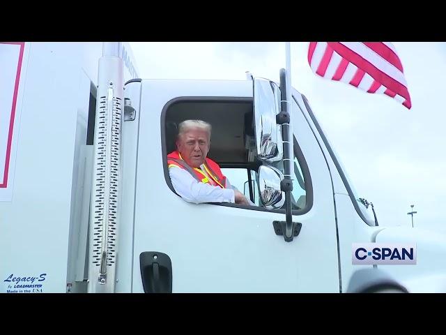 Former President Trump in Garbage Truck