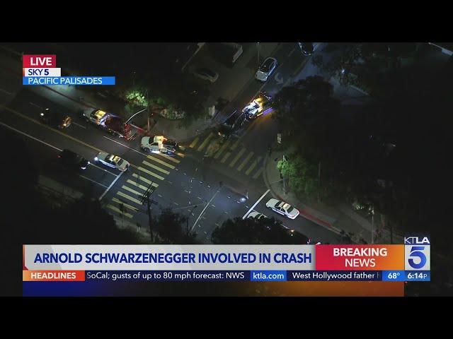 1 injured in Pacific Palisades crash involving Schwarzenegger