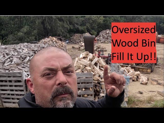 Filling Oversized Wood Crib, Fill it up#firewood