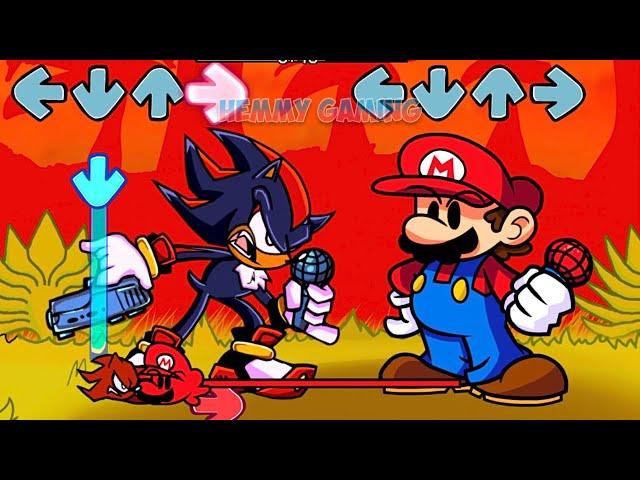 FNF Sonic vs Mario ALL PHASES Sings Chasing | Sonic Frontiers vs Super Mario Bros FNF Mods