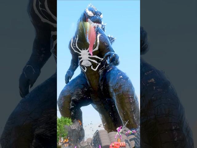 GTA V : VENOM-GODZILLA SAVING IRON-HULK BROTHERS FROM DOOMSDAY & GREEN GOBLIN  #shorts