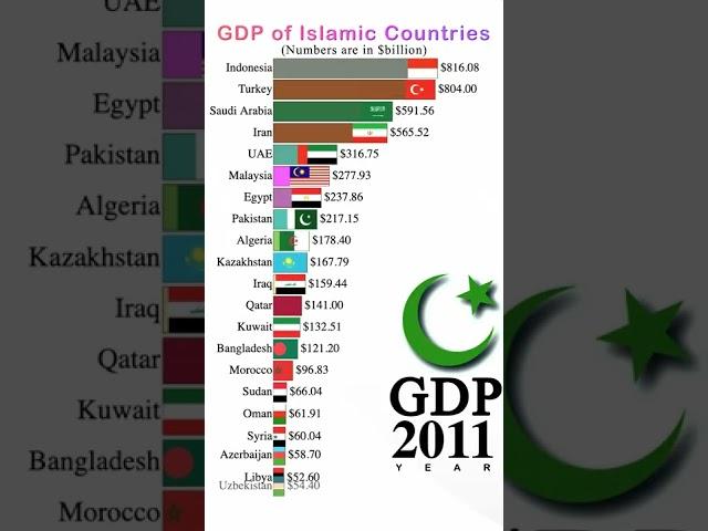 GDP of Islamic Countries 1980 to 2027 | #Shorts | Data Player