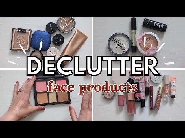 Makeup declutter '23: bronzers, blushes, highlighters - this was hard!!