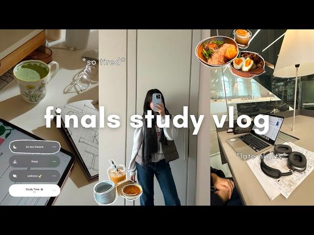 realistic finals week vlog pt.2 | stressed and exhausted student, study grind, uni days