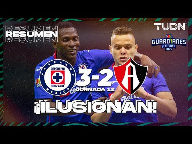 Resumen y goles | Cruz Azul 3-2 Atlas | Torneo Guard1anes 2021 Liga MX J12 | TUDN