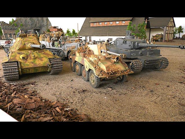 WW2 RC Tank Meeting Halle / Trucks Tanks Panzer IV Tiger Hetzer Panther Wehrmacht US Army 31.08.2024