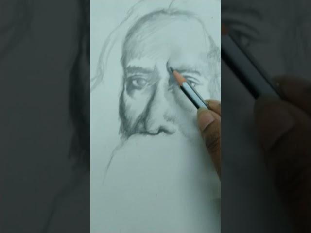 Portrait of Kabiguru Rabindranath Tagore #portrait #short #HR Art, Craft & Decorations