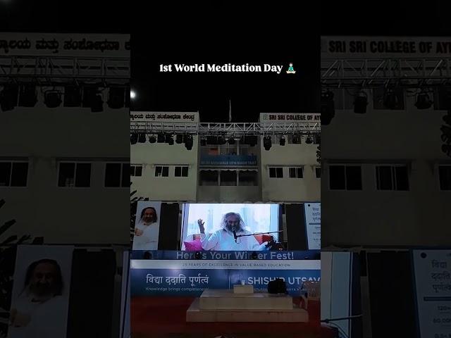 1st World Meditation Day ‍️ at @BangaloreAshram  @Gurudevji @artofliving #blessings 