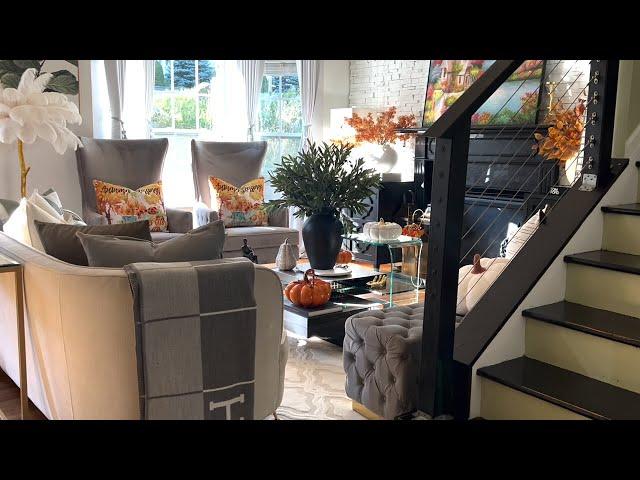 FALL LIVING ROOME TOUR /HOW TO DECORATE A MODERN HOME/HOME DECOR TRENDS/INTERIOR DESIGN