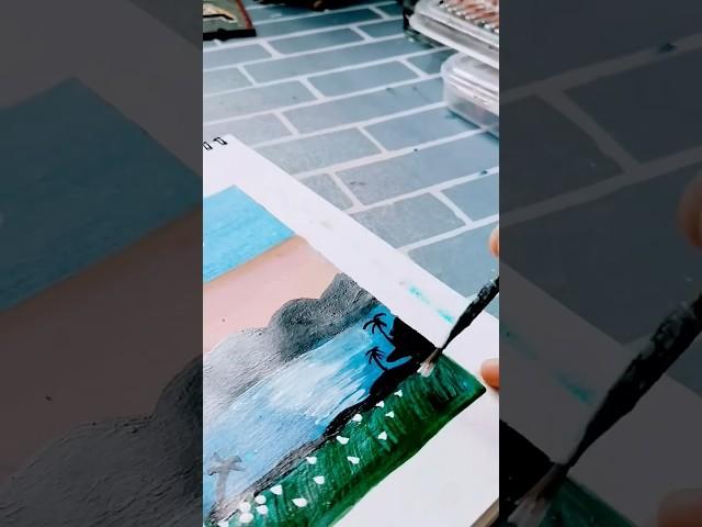 oilpastel moonlight  scenery drawing|#art #shortvideo #painting #trading song