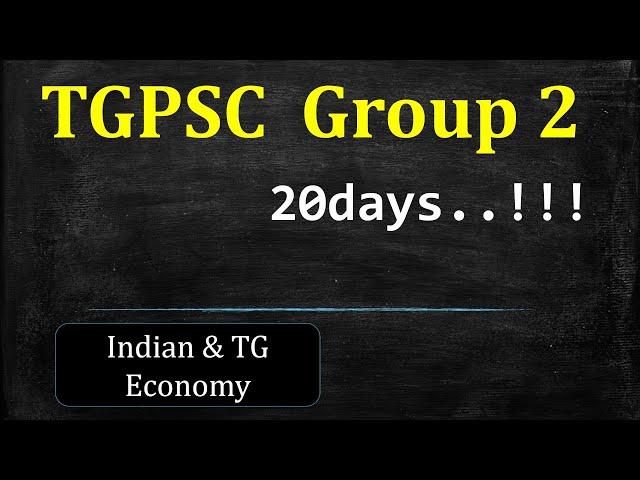 TG Group2 | Economy | UPSC | TS | Group 1 & 2 | Current Affairs 2024 | EconomybyFazal