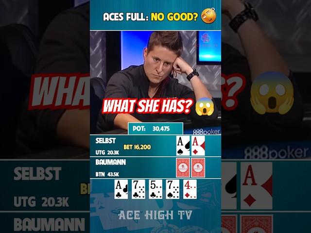 ACES FULL: NO GOOD?  #poker #pokerhighlights