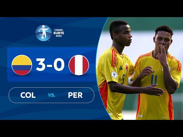 COLOMBIA vs. PERÚ [3-0] | RESUMEN | CONMEBOL SUB 15 | FASE DE GRUPOS