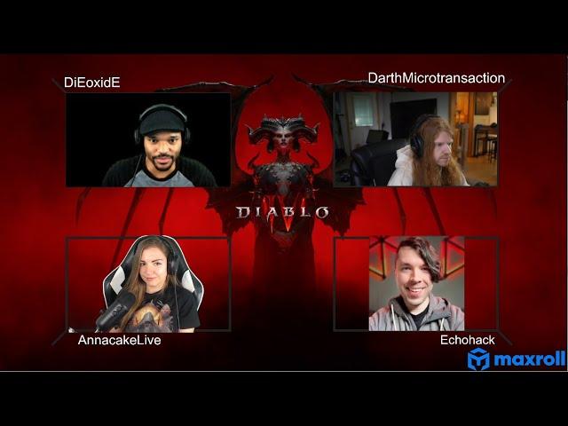 Diablo 4 - Maxroll Podcast with @DiEoxidE  , @dmdiablo4  and @echohack