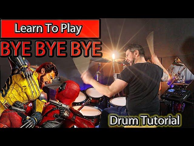 Learn The Drum Groove - NSYNC - ByeByeBye Drum Tutorial Lesson