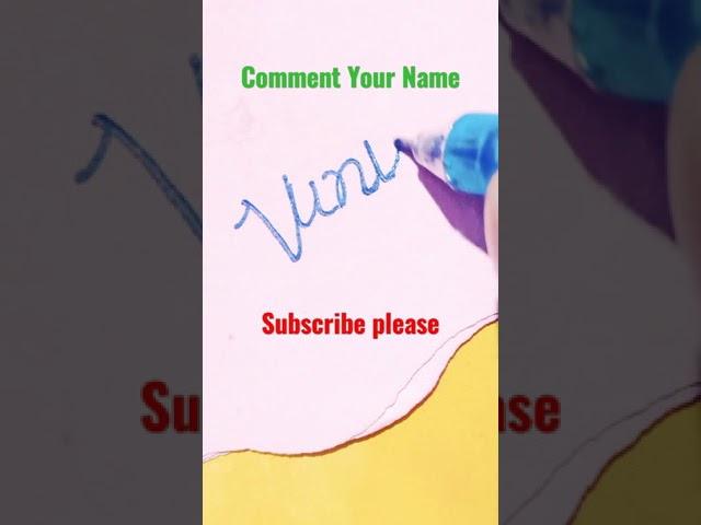 Vinisha, Name Handwriting with Blue jel pen, By Digital Fonts Handwriting 2.0!!