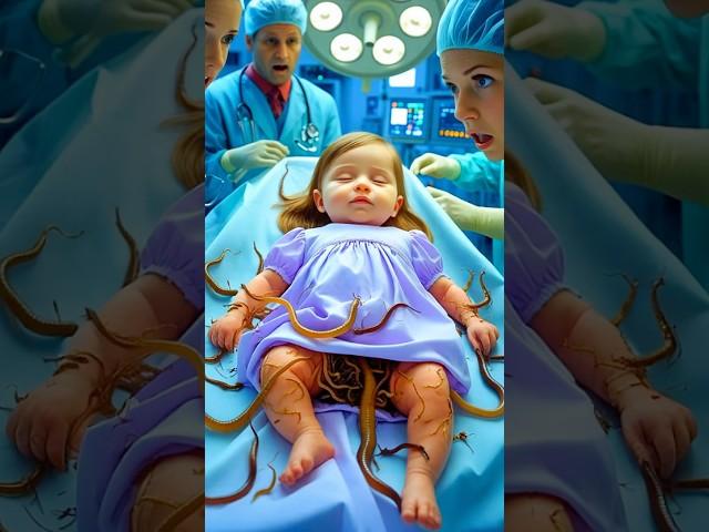 Baby Eats Rotten Apple Near Dustbin – Shocking Surgery & Kind Cow’s Rescue! #trendingshorts #ai