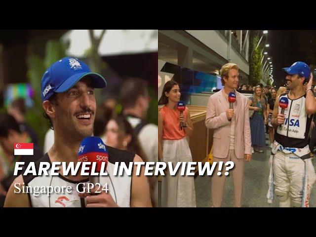 Sky Sports Tribute To DR3 | Daniel Ricciardo Post Race Interview | Singapore GP 2024