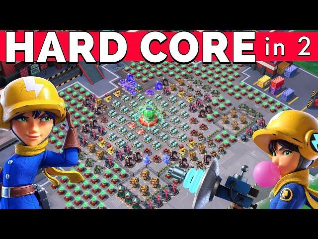 HARD CORE in 2 GREAT attacks  awesome LASER RANGERS finish - BOOM BEACH gameplay/operation strategy