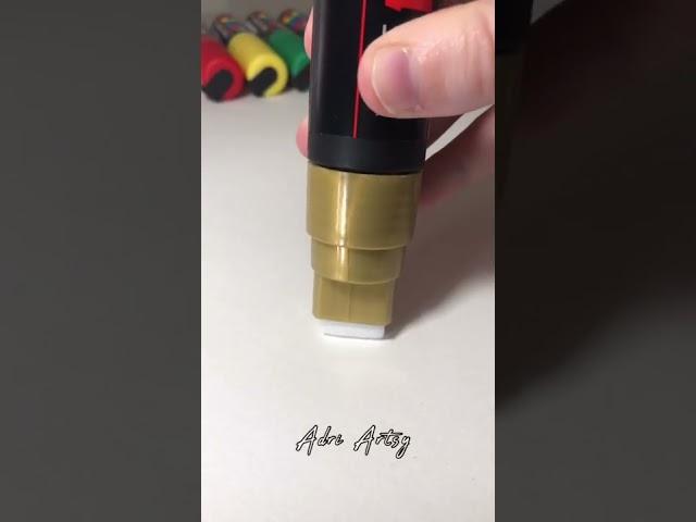 Activating a HUGE GOLD Posca Marker! Satisfying!