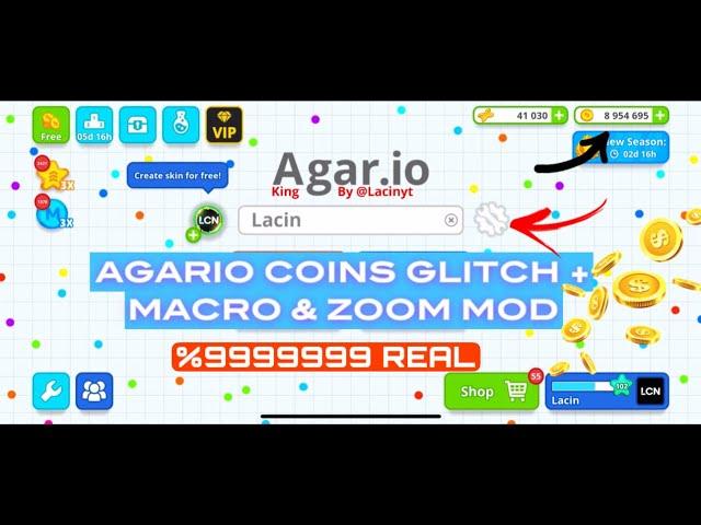 AGARIO FREE COINS GLITCH - AGARIO MOD MENU (AGARIO MOBILE)