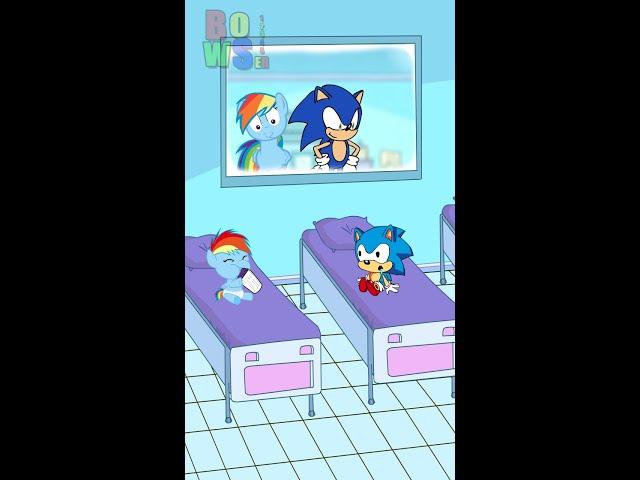 Baby Rainbow Dash Vs Baby Sonic Bowser12345 #rainbowdash #sonic #mlp #shorts