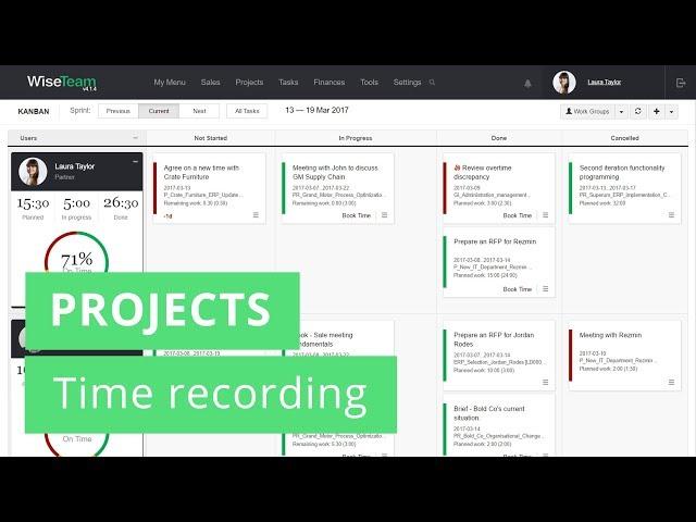 Projects: Time recording
