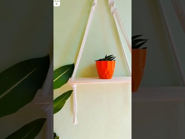 macrame shelf wall hanging #macrameshelf #shelfdecor #macramedecor #macrametutorial #shortsbeta #diy