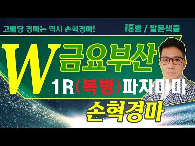 고배당 경마는 역시 손혁경마! 4/25 (금) 부산 복병마 분석!! 내용을 확인해보세요!