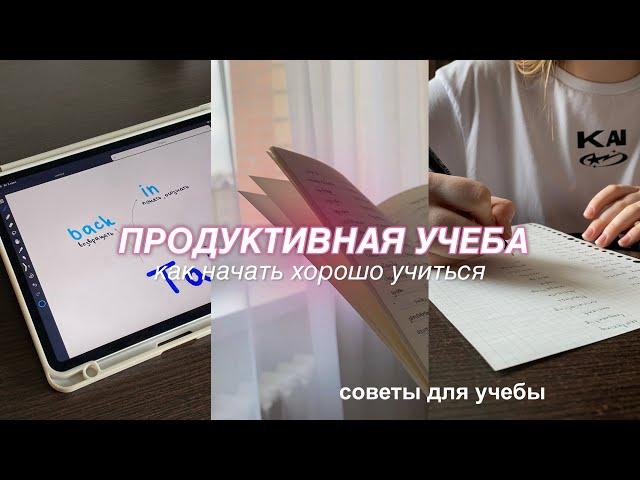 ПРОДУКТИВНАЯ УЧЕБА: КАК НАЧАТЬ ХОРОШО УЧИТЬСЯ? Советы для учебы