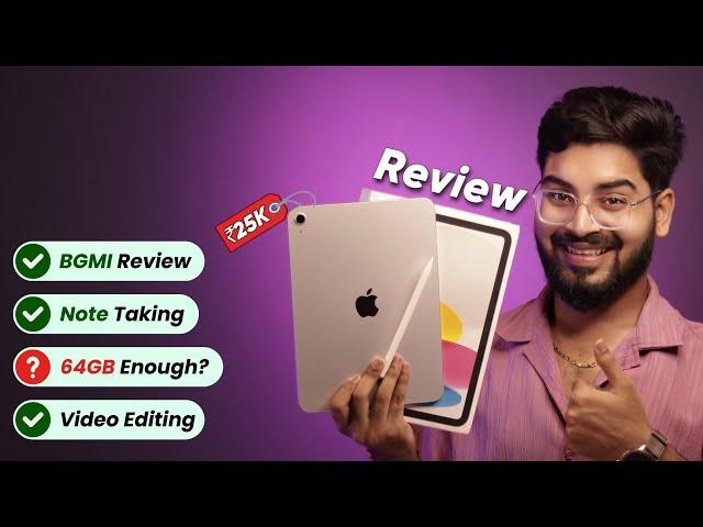 iPad 10th Generation Review for Students & Video Editing  64GB Enough ? BGMI Test & Camera Test