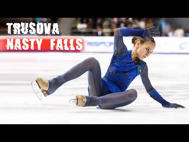 Alexandra Trusova's Falls Compilation | Трусова