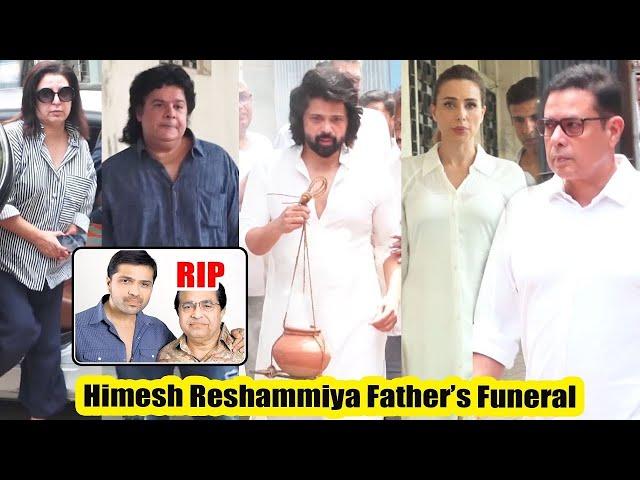 Himesh Reshammiya's Father's Funeral LIVE: Farah Khan, Sajid Khan, Lulia Vantur & others ATTEND!