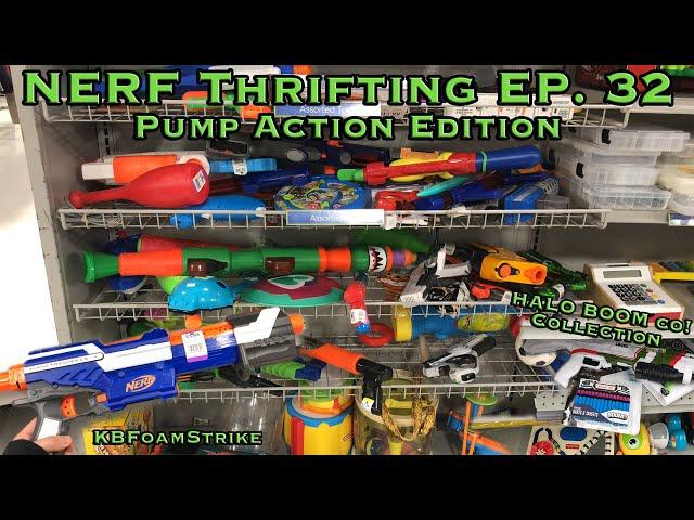 KBFoamStrike's NERF THRIFTING Vlog EP. 32: Pump Action Edition - Halo BOOM Co! Find and More!!!