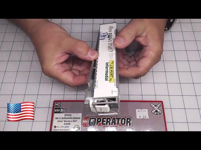 DCCTRAIN Live review Scale Trains  HO CIMC 53’ Reefer Container, JB Hunt/Intermodal Sound