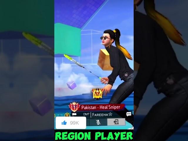 KhanSaab FFdmt FareehaTop Region Player #shorts #freefire