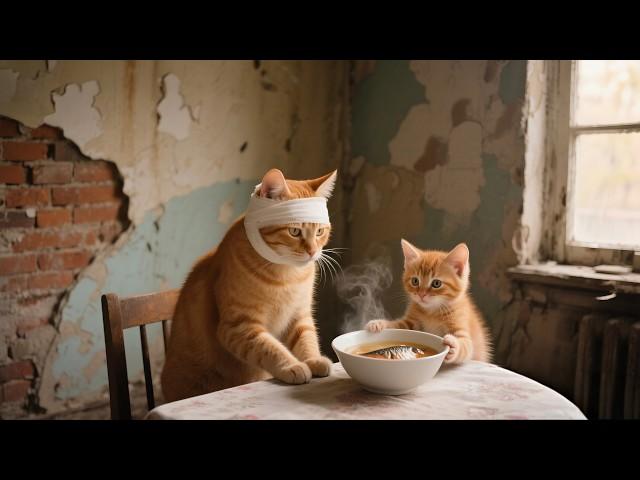 Mama Cat Falls Sick – Kitten Risks All on Fishing Trip, Cooks Fish & Tofu Soup at Home 