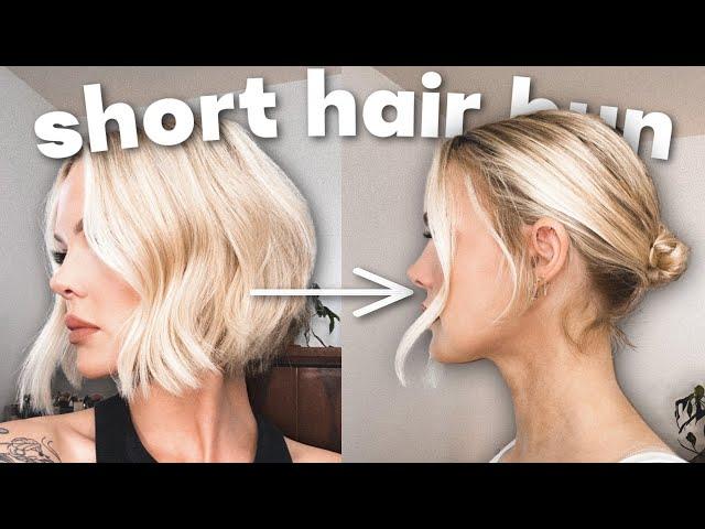 STYLING A SHORT BOB INTO A CHIC BUN - Essential Tips and Tricks for Short Hairstyle Buns