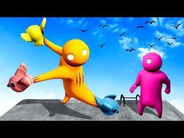 Getting RIPPED Apart by Birds - Gang Beasts (Funny Moments)